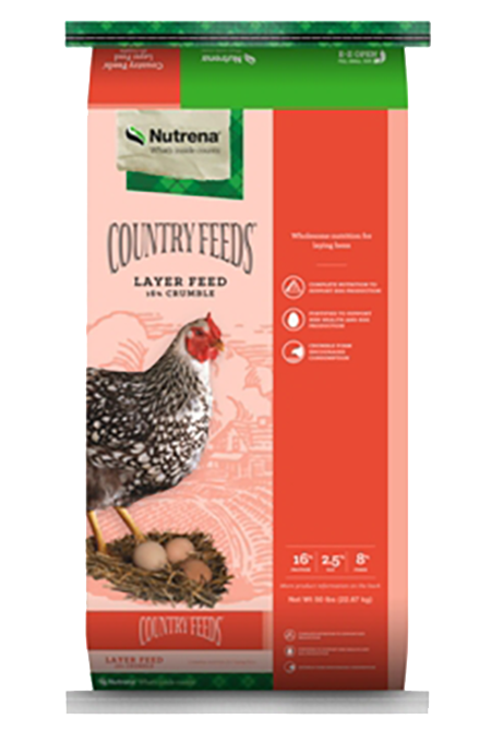 Nutrena Country Fields Layer Crumbles 16%- 25 & 50lb